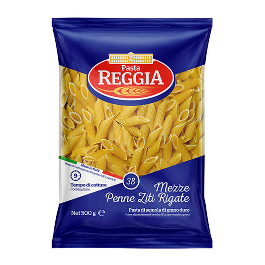 Mezze Penne Ziti Rigate 38 - 500gr - Pasta Reggia